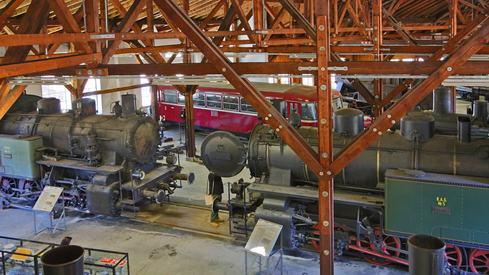 Historischer Lokschuppen des Localbahnmuseums Bayerisch Eisenstein