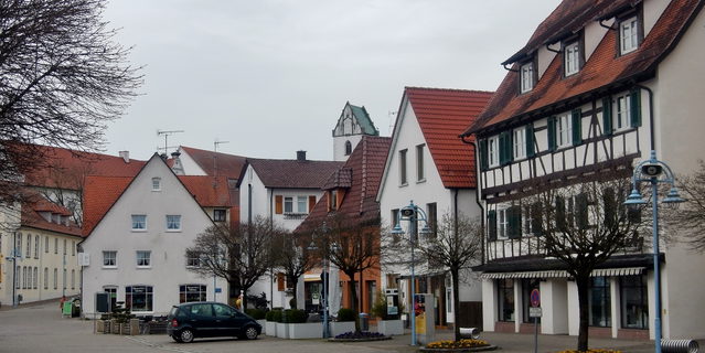 Fachwerkhäuser am Marktplatz von Bad Buchau