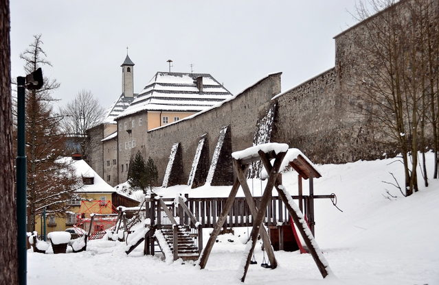 Historische Stadtmauer an der Nordseite von Radstadt
