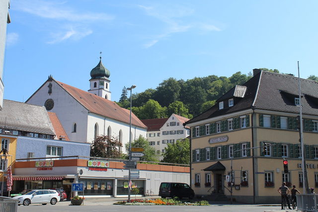 Historische Gebäude im Zentrum von Leutkirch im Allgäu