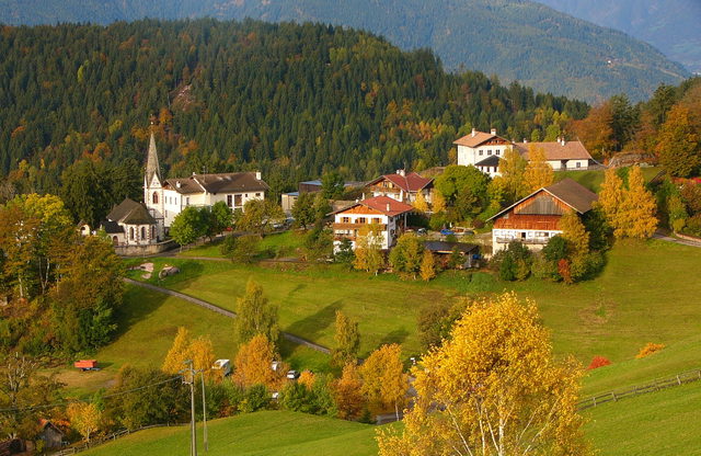 Blick auf Hafling in Südtirol