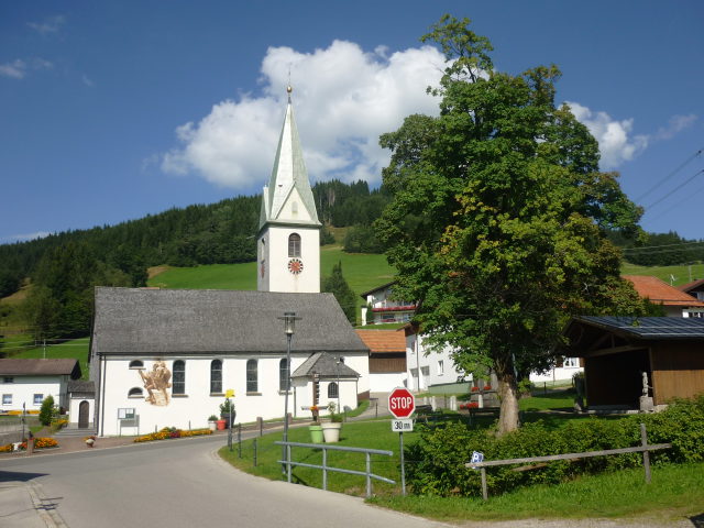 Pfarrkirche und Ortskern in Jungholz