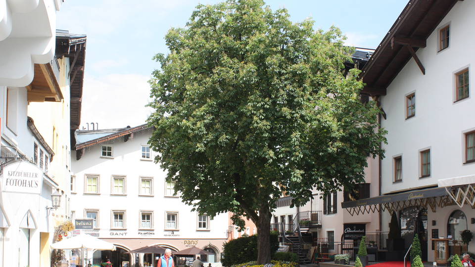 Hinterstadt in Kitzbühel außerhalb des Jahrmarktes