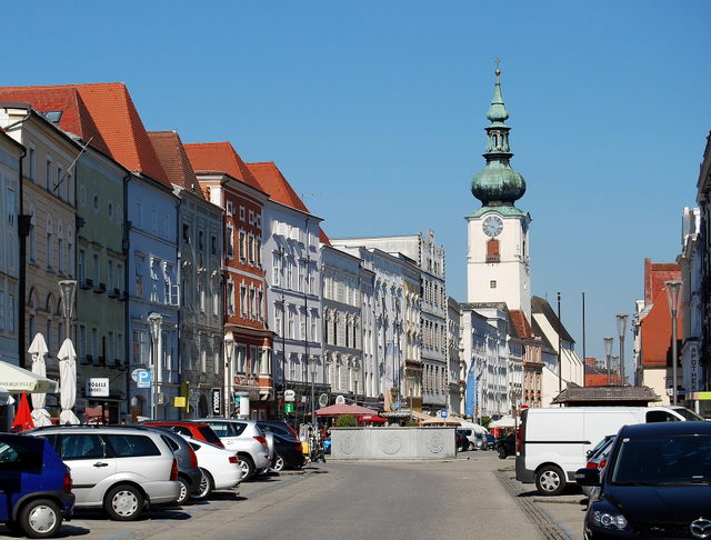 Historische Häuser am Stadtplatz Wels