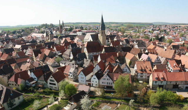 Blick über die historische Altstadt von Eppingen