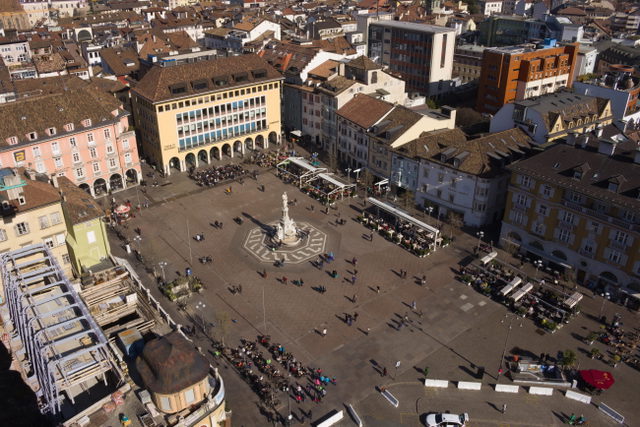 Waltherplatz in Bozen vom Domturm aus