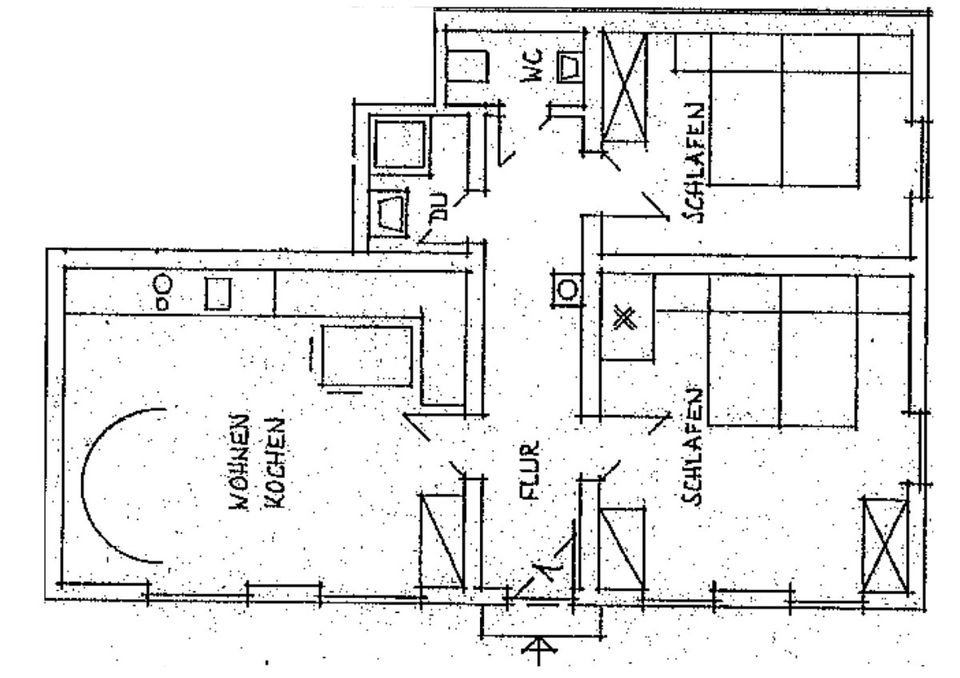 Grundriss der Ferienwohnung Kratzer