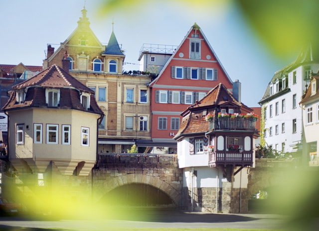 Fachwerkhäuser am Wasser in Esslingen