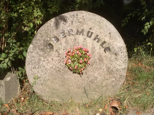 Mühlstein an der Obermühle in Kressbronn.