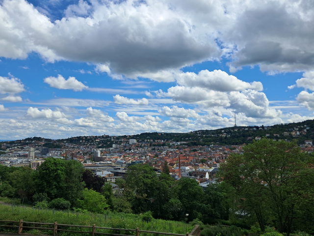 Blick von der Stuttgarter Karlshöhe über den Talkessel