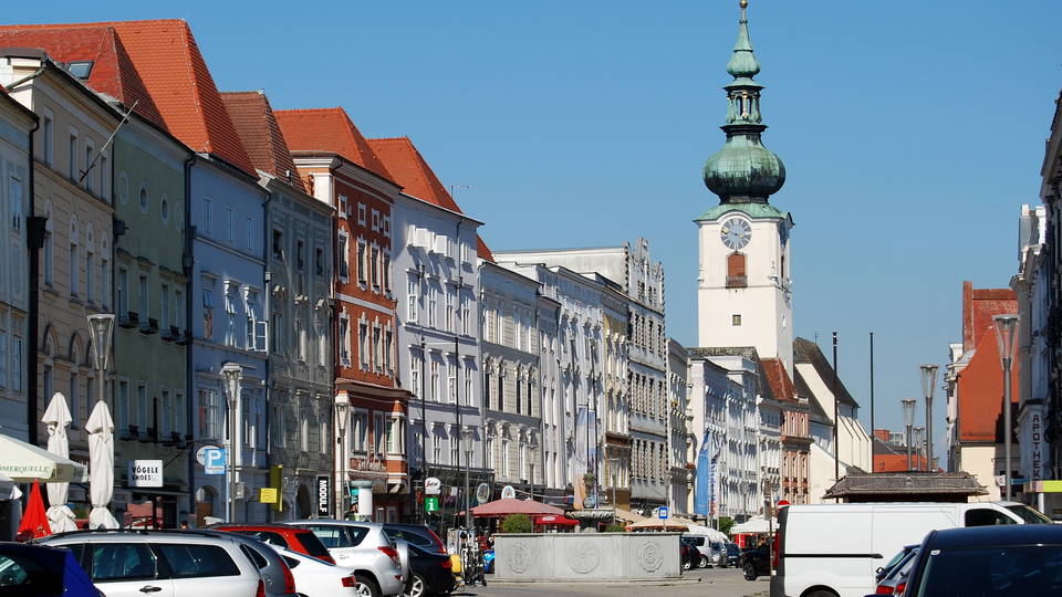 Häuser am Stadtplatz in Wels