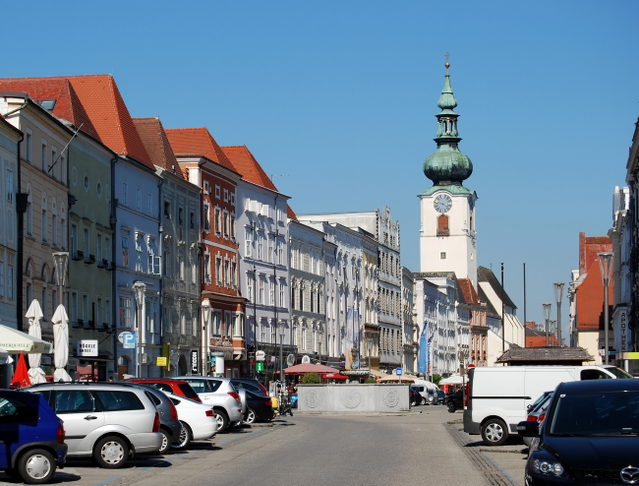 Häuser am Stadtplatz von Wels