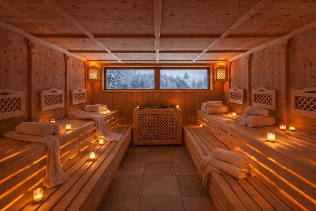 Sauna der Aparthotelanlage