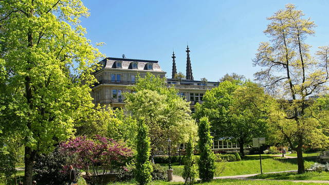 Baden-Baden draußen: Allee, Burgruine und Wasserfall