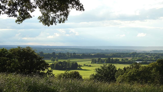 Blick von Marbach in die Landschaft um die Schwarzachtalseen
