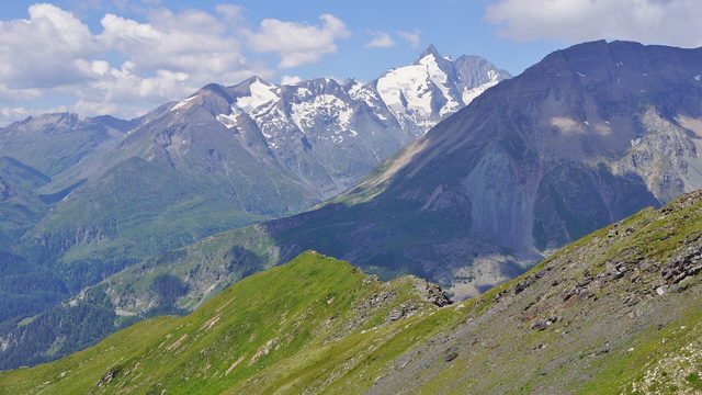 Blick vom Schareck zum Großglockner
