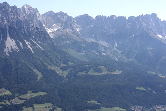 Blick vom Brandstadl zum Wilden Kaiser