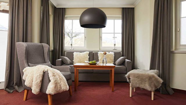 Wohnbereich der Suite Hochvogel