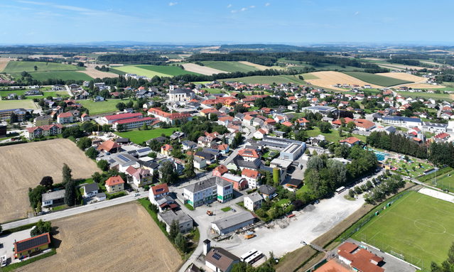 Ortsansicht von Gaspoltshofen als Ausgangsort der Radetappe252