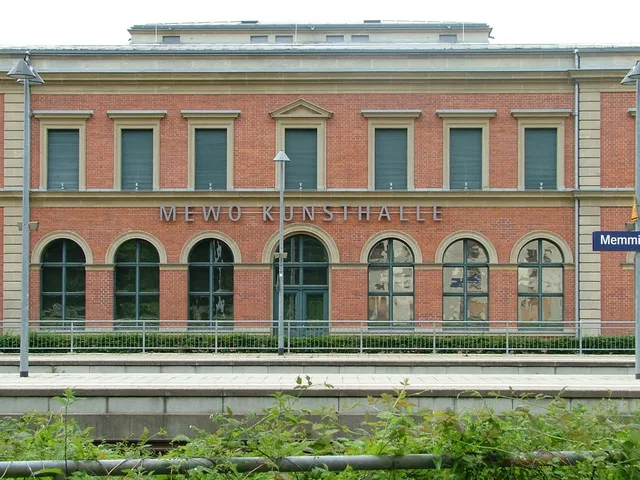Front der MEWO Kunsthalle aus rotem Backstein mit großen Fensterbögen