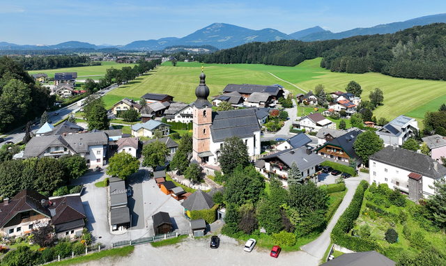 Ortsansicht von Sankt Leonhard in der Gemeinde Grödig