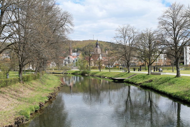 Die Nagold zwischen Stadtpark Kleb und Krautbühlpark