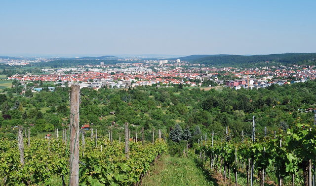 Blick über Gerlingen von der Forchenrainstraße