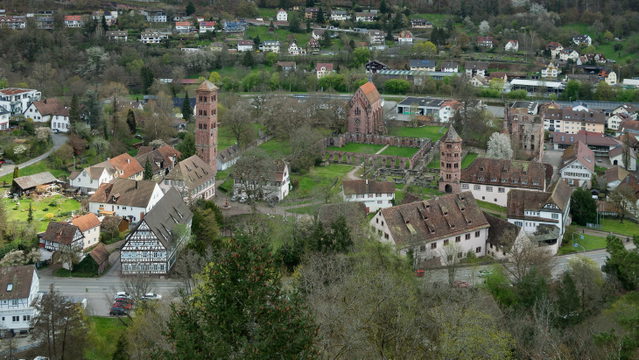 Klosteranlage St. Peter und Paul in Hirsau mit Ruinen und Eulenturm