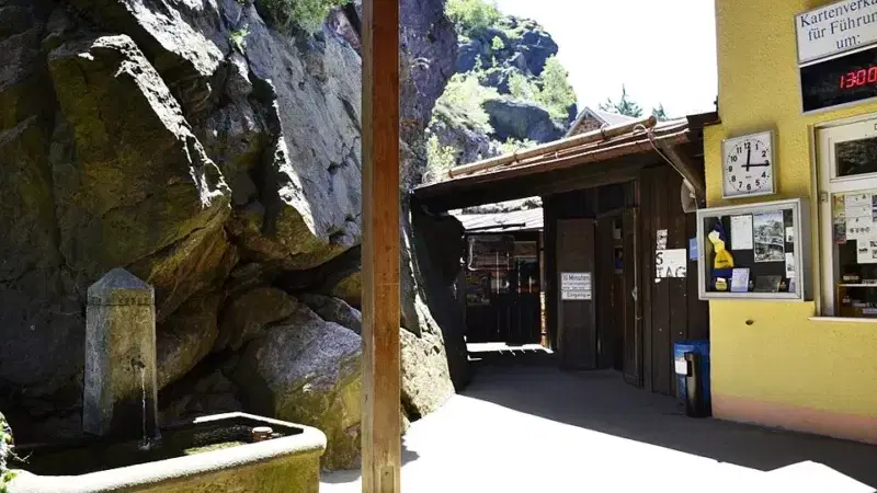 Eingangsbereich des Besucherbergwerks Silberberg bei Bodenmais