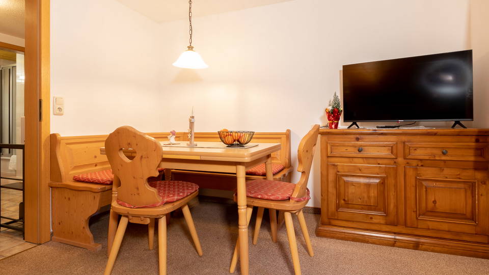 Essbereich der Ferienwohnung Zwölfer