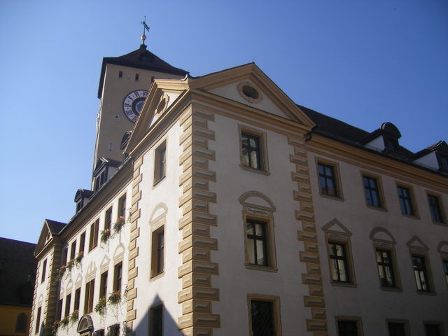 Altes Rathaus von Regensburg mit Turm und historischer Fassade