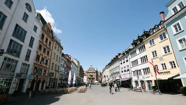 Marktstätte in der Konstanzer Altstadt. Ortsmotiv.