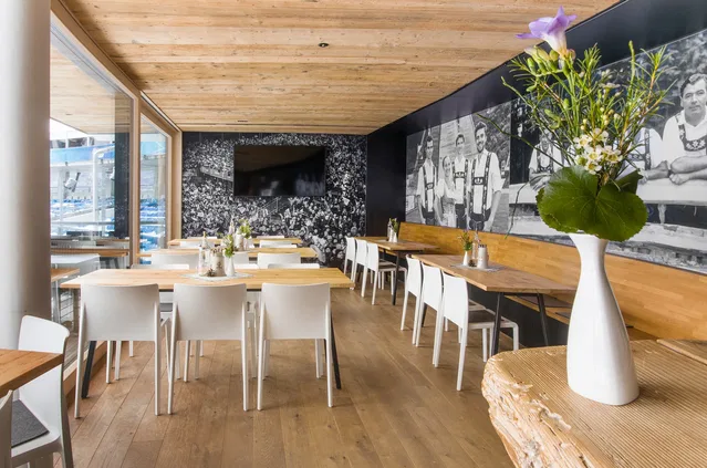 Restaurantinnenraum der Erdinger Sportalp