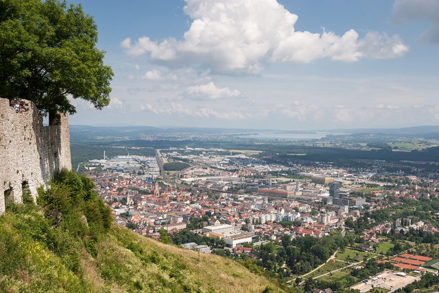 Blick vom Hohentwiel über Singen