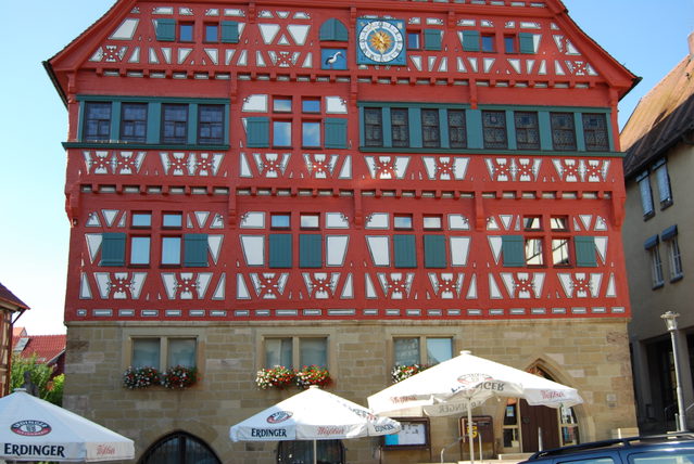 Fachwerkfassade des Rathauses Großbottwar