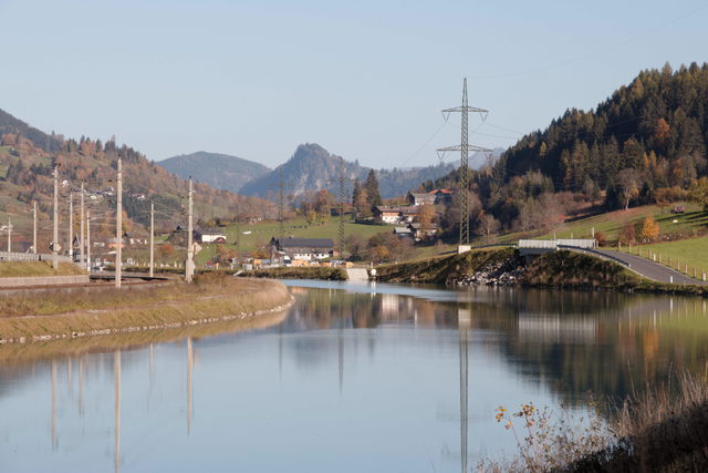 Salzach bei Bruck als Landschaftsmotiv der Kaprun-Runde