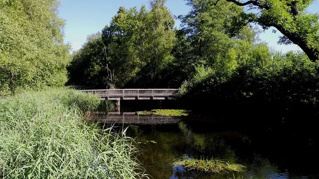 Der Kurpark in Bad Wurzach bildet den Ausgangsbereich für den Moor-Weg.