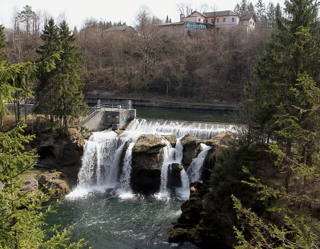 Wasserfall der Traun bei Roitham