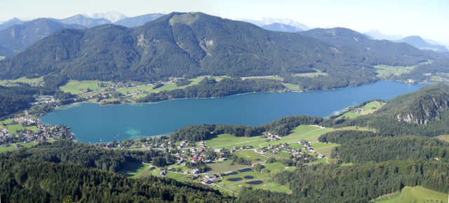 Panorama des Fuschlsees vom Schober als regionales Kontextmotiv