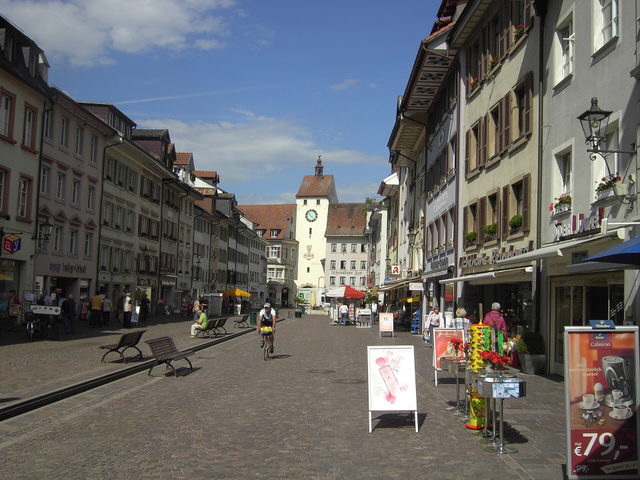 Blick durch die Waldshuter Altstadt