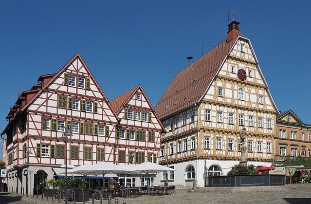 Fachwerkhäuser am Leonberger Marktplatz