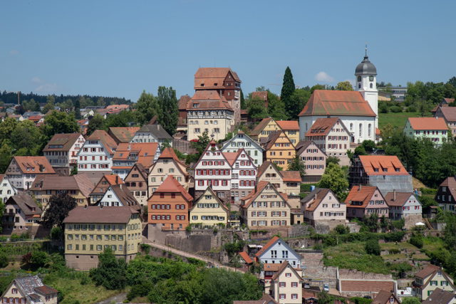Blick auf die historische Altstadt von Altensteig