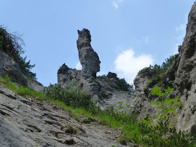 Markante Felsformation in der Geißlochklamm