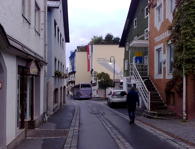 Stadtbild von Imst beim Hotel Eggerbräu