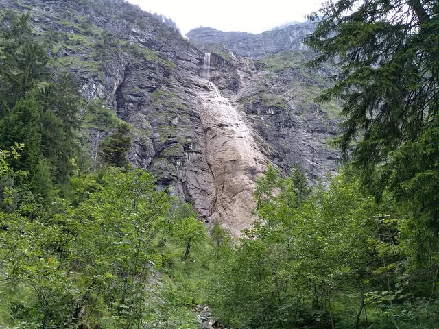 Der Fallbach bei Dalaas, von unten aufgenommen.