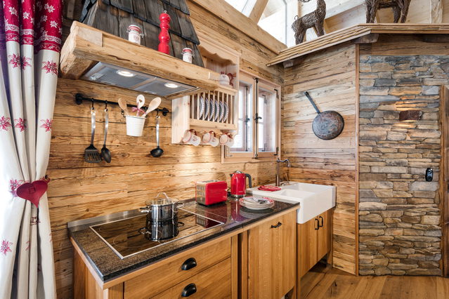 Ausgestattete Küche des Wohlfühl-Chalets