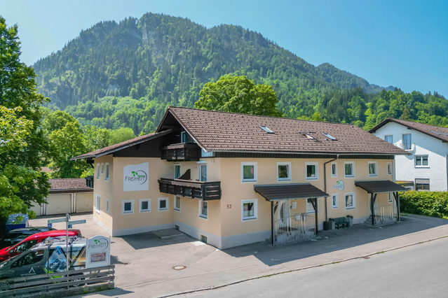 Eingang der Pension Freiheit