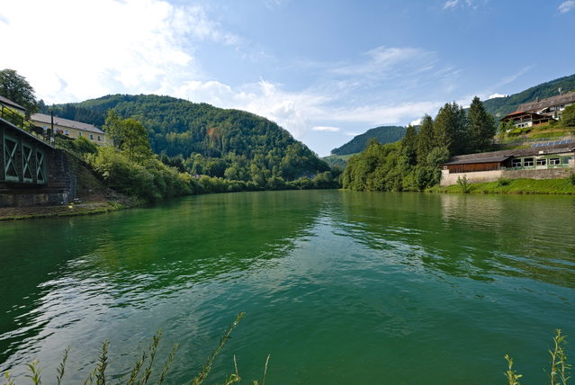 Enns im Ausgangsort Reichraming als Landschaftsmotiv