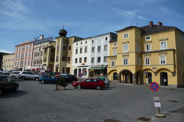 Historische Häuser am Hauptplatz Freistadt