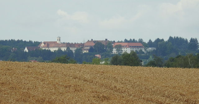Kloster Sießen in der Landschaft bei Bad Saulgau